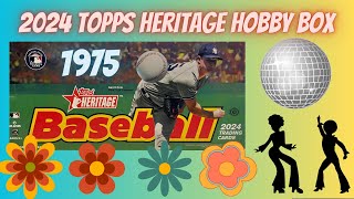 2024 Topps Heritage Hobby Box  Nice Black Variation Pull 1975 Design [upl. by Charil814]