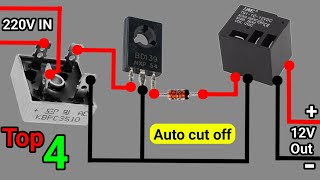 Top 4 Automatic 220V TO 12V Battery Charger Circuits Anyone Can Make in 2024 [upl. by Rehpoitsirhc]