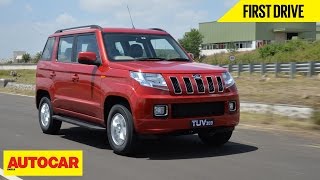 Mahindra TUV300  First Drive  Autocar India [upl. by Htaras591]