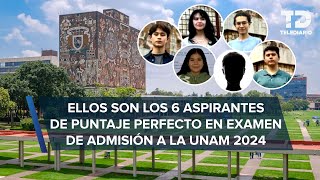 Conoce a los 6 estudiantes que lograron un puntaje PERFECTO en el examen de admisión de la UNAM [upl. by Genisia]