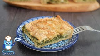 SPANAKOPITA  tourte épinards et feta  Cuisine à la grecque [upl. by Wescott531]