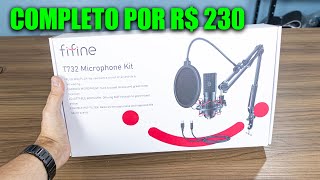 O MICROFONE CONDENSADOR MAIS COMPLETO POR 230 REAIS FIFINE T732 [upl. by Ahsinnod679]