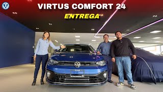 VIRTUS Comfortline 2024 Azul Rising  Entrega con pelicula 35 [upl. by Enidan221]