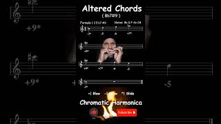 Altered Chords  Bb79 Arpeggio  Jazz Chromatic Harmonica Tabs  Armonica Cromatica [upl. by Manoff]