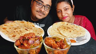 Eating Show  Paratha Chilli Chicken  Mukbang  ASMR  Poulamieatingshow mukbang [upl. by Alahc]