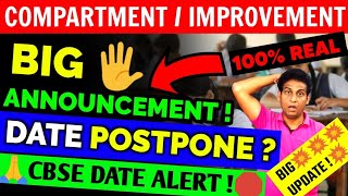 Shocking Compartment amp Improvement Exam Date Postpone  Cl 1012  Compartment Exams Date Sheet Out [upl. by Ellennej16]