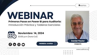 Primeros pasos en Power BI para auditoría Introducción y Tableros Esenciales con Daniel Flesler [upl. by Fong2]