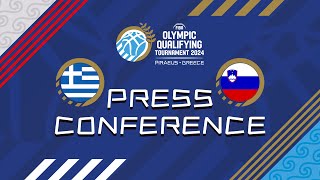 Greece v Slovenia  Press Conference  FIBA Olympic Qualifying Tournament 2024  Greece [upl. by Arielle]