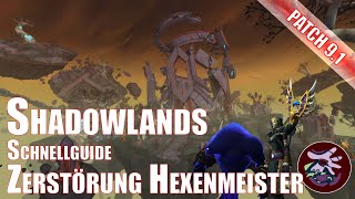 Shadowlands Zerstörung Hexenmeister Schnellguide World of Warcraft Patch 91 [upl. by Aikahc]