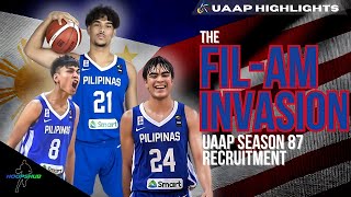 Top FilForeign Recruits of UAAP Season 87 Basketball  UP Maroons  ADMU Blue Eagles  UST Tigers [upl. by Neerhtak]