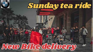 New bike delivery mai kitni sari bikes  Sunday tea ride BMW Chandigarh [upl. by Behl]