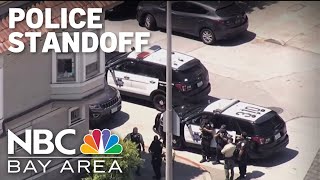 1 in custody after hourslong police standoff in San Francisco [upl. by Lion]