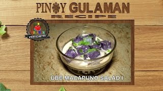 UBE MACAPUNO SALAD Pinoy Gulaman Recipe [upl. by Lesh]