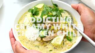 Addicting Creamy White Chicken Chili [upl. by Michell]