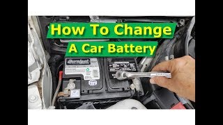 How To Replace Car Battery Mercedes W204 CClass C250 Most Cars [upl. by Oidivo252]