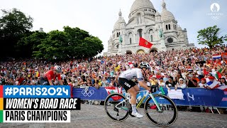 Womens Road Race 🚴 Paris Champions [upl. by Lleddaw922]