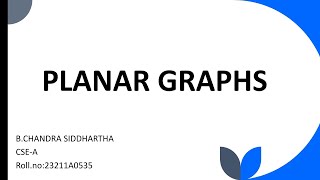 planar graphs  graph theory  discrete mathematics mfcs [upl. by Annibo]