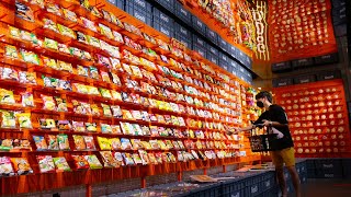 World Biggest Self Service Amazing Instant Noodle Convenience Store  Thai Street Food [upl. by Osnofledi121]