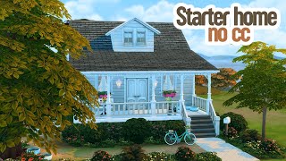 Tiny starter home \\ Sims 4 no CC speed build [upl. by Raclima]