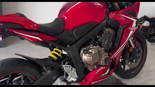 Musarri Full Exhaust System CBR650R Before and After 2020 [upl. by Eiramasil]