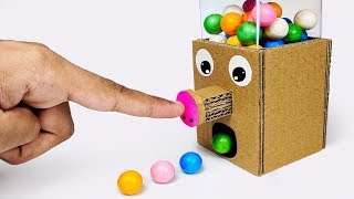 How to make GumBall Candy Dispenser Machine from Cardboard [upl. by Bazil247]