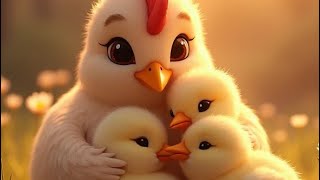 The Hen and Her Chicksquot 🐔hindi cartoon videohen cartoon videohen and her chicks poem [upl. by Yarrum]