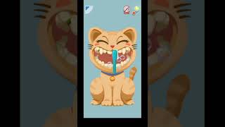 Help the cat brush its teeth shortvideo [upl. by Anoiek]