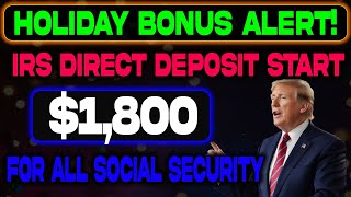 Holiday Alert 1800 Stimulus Coming to Social Security amp SSDI Recipients This December [upl. by Ahcsatan]