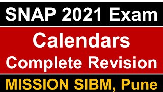 SNAP 2021 Exam Calendars Complete Revision in 40 Minutes  Mission SIBM Pune [upl. by Noicnecsa393]