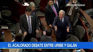 Reacciones ante pelea de Álvaro Uribe y Carlos Fernando Galán en el Congreso [upl. by Cleveland]