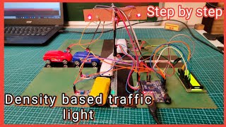 Density based traffic control system using ir sensors  Density Based 4 Way Automatic Traffic [upl. by Wearing]