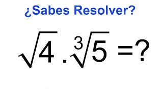 ¿Sabes Resolver esta multiplicación de radicales con indice diferente [upl. by Ohl]