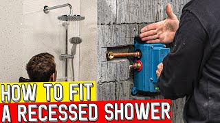 How to install a recessed shower in a BRICK WALL  VitrA Aquaheat [upl. by Clawson]