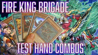 YUGIOH Fire King Tri Brigade Test Hand Combos [upl. by Christensen806]