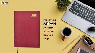 Arpan 2022 A4 One Day to a Page DiaryBurgundyST2194RD [upl. by Wendeline]