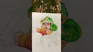 Khub ladi mardani vah to jhasi wali rani thi 🚩part 1 rani laxmi portrait Maahiartist19 [upl. by Garrot]