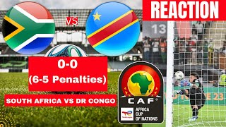 South Africa vs DR Congo 00 65 Penalties Live Africa AFCON Football Match Score Highlights Bafana [upl. by Tarton]