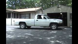 1997 Dodge Ram 1500 39 liter V6 with Thrush Glasspack and subs [upl. by Vickey]