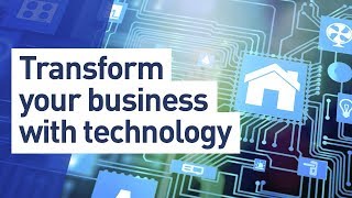 Transform your business with technology AI blockchain IoT and robotics [upl. by Leyes]