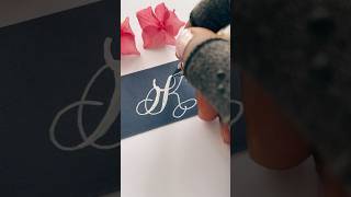 ‘K’ in Gel Pen Faux Calligraphy [upl. by Devad]