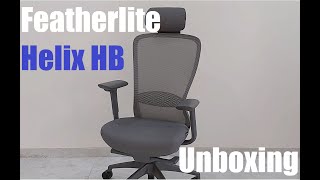 Featherlite Helix High Back Mesh Chair Unboxing [upl. by Atnauqal]