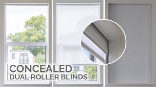 Double Roller Blinds Hidden in Small Window [upl. by Wakeen]