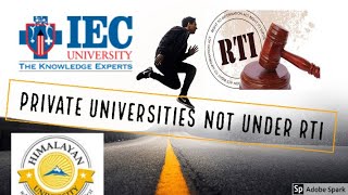 Private Universities UNDER RTI [upl. by Nylanej]