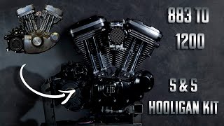 Sportster Hardtail Bobber Build Part 2 Electrical and Mechanical 883 to 1200 S amp S Hooligan Kit [upl. by Singh612]