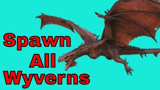 How To Spawn ALL Wyverns in ark xbox one and PS4 [upl. by Alisa452]