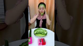 My wife loves to wear facial masks and I love her very much so I bought her this cucumber facial m [upl. by Acinok]