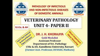 Veterinary Pathology Unit 4 Last 5 year question paper solution UG amp PG students [upl. by Notsuoh]