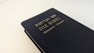 Bibel  HebräischDeutsch mit weichem Leder und Goldschnitt Ledereinband [upl. by Elleirua]