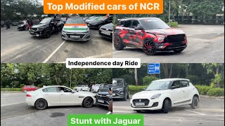 Independence day RideDrift with Jaguar went wrong Delhi NCR ki 100Modified carsHighway masala [upl. by Neiluj]