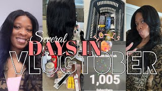 VLOGTOBER DAY 1015  Wig Install  1k Subscribers🎉  Manifestation  Cit chat   more [upl. by Egroeg]